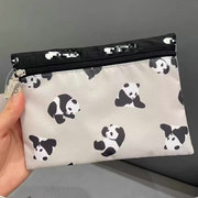 卡通国潮熊猫小方包学生笔袋收纳包护垫包收纳零钱包女包01