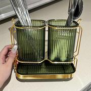 双筒筷子收纳盒沥水筷子筒家用厨房筷子笼叉勺子筷子收纳架