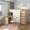全实木儿童床带书桌一体，多功能半高床小孩床，小户型儿童房家具组合
