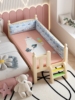 床边床加宽儿童床实木婴儿拼接大床男孩单人小床带护栏女孩公主床