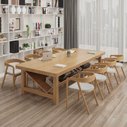 客厅大长书桌h实木，学习桌学生写字台简约长条，设计感工作台大板桌