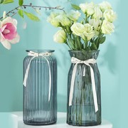 特大号玻璃花瓶透明水养富贵竹，百合花瓶摆件，客厅插花干花北欧家用