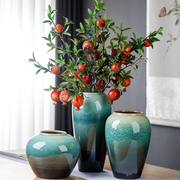 新中式禅意简约陶瓷干鲜花瓶，景德镇客厅电视柜玄关，家居摆件装饰品