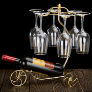 创意摆件 玻璃红酒杯倒挂悬挂架套装 家用 醒酒器葡萄酒 高脚杯架
