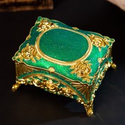 复古彩色高档珠宝首饰盒，小公主欧式韩国宫廷，饰品收纳摆件盒