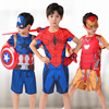 美国队长t恤套装男童短袖，蜘蛛侠的衣服，男孩儿童装超人半袖夏装t潮