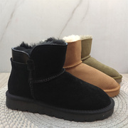 韩版时尚雪地靴2023冬季磨砂牛皮羊毛里保暖棉鞋防滑耐磨轻便