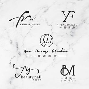 logo设计简约字母组合公司，企业定制图标水印，设计标志头像