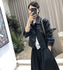 2024春季韩版黑色短款pu皮衣，西装外套女高级感炸街机车夹克上衣