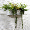 仿真植物墙面装饰田园，蕨类餐厅假花墙壁，过道壁挂阳台创意吊篮花卉