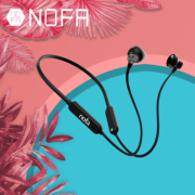 NOFA X1双耳入耳式跑步音乐游戏通话挂脖颈戴无线蓝牙运动耳机5.0