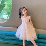 女童连衣裙夏装洋气蛋糕裙儿童夏季蓬蓬纱韩版宝宝女孩公主裙子