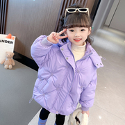 女童加绒冬装棉衣棉袄，2023儿童女孩洋气，韩版加厚保暖棉服外套