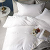 然牌酒店三件套60支床上用品纯色单人床单被套枕套纯白色1.2米床(