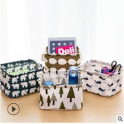 桌面收纳盒布艺玩具小篮子创意化妆品收纳筐零食杂物整理筐