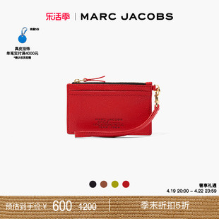 折扣MARC JACOBS TOP ZIP WALLET  薄款牛皮钱包卡包