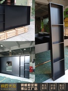 不锈钢电视壁龛嵌入式定制钢板柜客厅背景墙开放格，卫浴简约壁柜