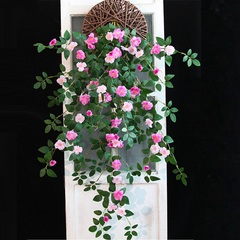 仿真蔷薇花壁挂墙面花藤装饰