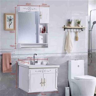 库pvc浴室柜组合小户型卫浴柜，卫生间洗脸洗手台盆，柜洗漱台60公厂