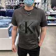 Calvin Klein/CK 男士夏季潮流印花百搭宽松纯棉圆领短袖T恤