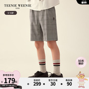 TeenieWeenie Kids小熊童装男童23年款秋季英伦格纹制服短裤