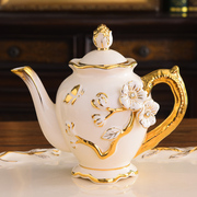 高档精致欧式宫廷风陶瓷咖啡杯，轻奢雕花高颜值下午茶花茶茶具套装