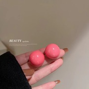韩国银针圆球耳环ins个性简约糖果，色耳钉气质，甜美超仙少女感耳饰