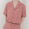 板栗研衣所独立设计 粉红豹纹棉质常规领/古巴领基础长短袖衬衫