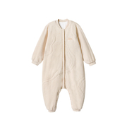 婴儿童睡袋宝宝长袖新生，有机棉夹棉，睡衣连体秋季恒温防踢被