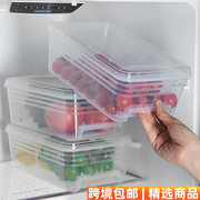 冰箱保鲜盒套装塑料透明水果鲜肉收纳盒冷藏多层饺子盒家用鸡蛋盒