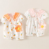 婴儿夏装连体衣可爱超洋气3-6个月女宝宝夏季纯棉薄，款9新生儿衣服