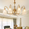 美式吊灯客厅灯全铜水晶卧室，餐厅灯现代欧式复古主卧法式轻奢灯具