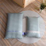 荞麦壳枕头水洗棉低枕扁枕苦荞麦，枕芯成人助眠护颈椎长方形枕头