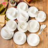 纯白骨瓷咖啡杯家用陶瓷简约美式小奢华杯子，下午茶厅拿铁咖啡杯碟
