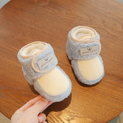 婴儿鞋子秋冬款0-6-12个月婴幼儿保暖鞋学步前鞋加绒冬季宝宝棉鞋