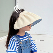 韩系亲子遮阳帽儿童防晒帽，夏季宝宝帽子女童，太阳帽男童空顶贝壳帽