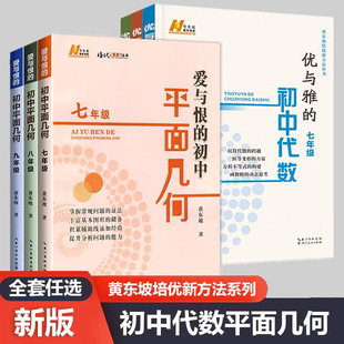 2024版爱与恨的初中平面几何+优与雅的初中代数七八九年级黄东坡培优新方法拔尖特训竞赛数学课学习方法初中数学复习资料中考