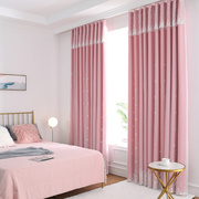 遮光布窗帘(布窗帘)北欧简约现代卧室客厅高档大气网红款双层一体轻奢
