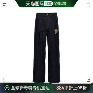 香港直邮Off-White 男士灰白色 90 年代中腰直筒牛仔裤