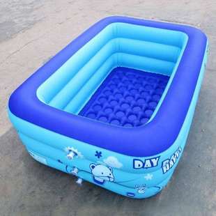 送海洋球约1.3米3层游泳池，小孩洗澡浴盆婴儿充气儿童，玩具池家用成
