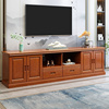 中式实木客厅电视柜现代简约地柜，高柜卧室加高款储物柜，影视柜