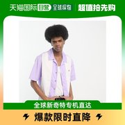 香港直邮潮奢dickies男士dickieswestover条纹短袖淡紫色衬衫