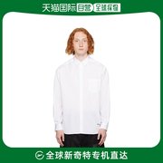 香港直邮潮奢commedes，garçons男士，白色刺绣衬衫