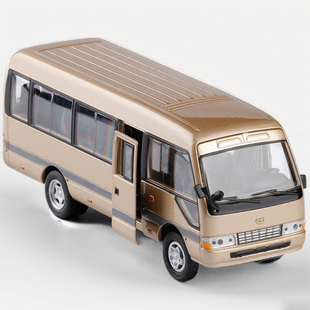 1 32丰田考斯特巴士车汽车模型合金大客车仿真儿童玩具车男孩礼物