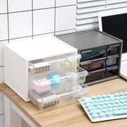 日本创意桌面收纳盒办公文具盒，抽屉式化妆品杂物整理箱塑料diy