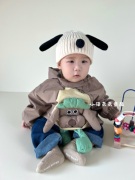 小泽秋冬韩版儿童卡通立体连帽衫风衣外套洋气，可爱保暖男女宝上衣