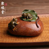 紫砂茶宠摆件喷水青蛙可养名家陈真全手工茶玩创意功夫茶具