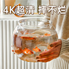 亚克力鱼缸一体成型圆形金鱼缸(金鱼缸)小型家用乌龟饲养缸塑料透明仿玻璃
