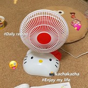 hellokitty桌面风扇小型宿舍床上大风静音办公室出租屋家用台式扇