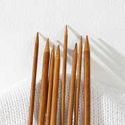 36厘米毛衣针碳化竹针毛线直针棒针粗针编织围巾帽子国标钩针工具